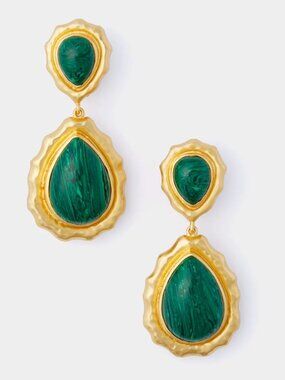 VALERE MALACHITE PAULINA EARRINGS